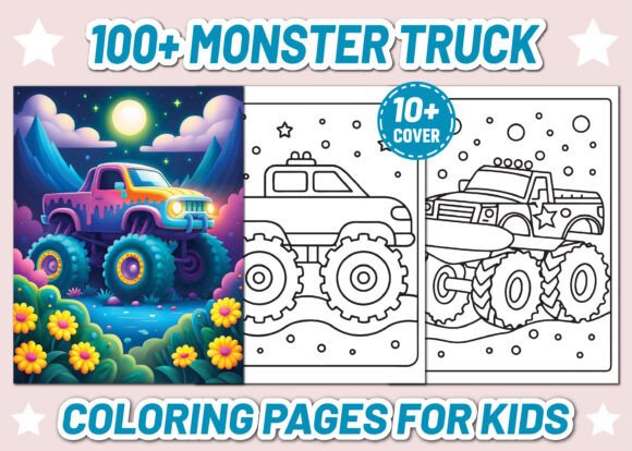 100 Monster Truck Coloring Pages for Kids