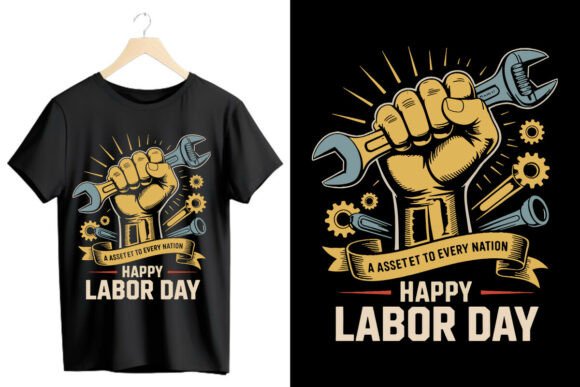 A Assetet to Every Nation Happy Labor Day T-Shirt Design
