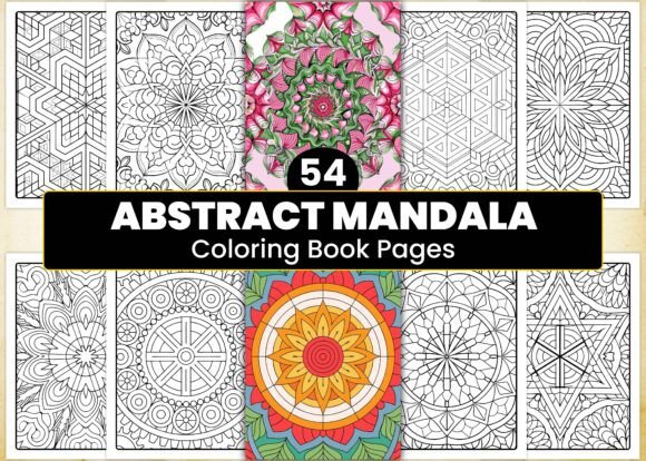 Abstract Mandala Coloring Page for Adult: A Creative Escape for Mind and Soul