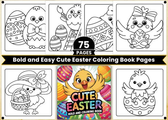 Bold and Easy Cute Easter Coloring Pages: A Creative Resource for All Ages