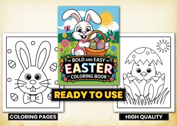 Bold and Easy Easter Coloring Book: A Simple, Effective Resource for Creative Kids