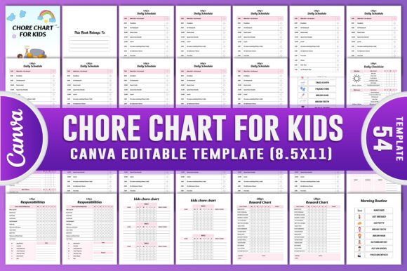 Chore Chart for Kids Canva KDP