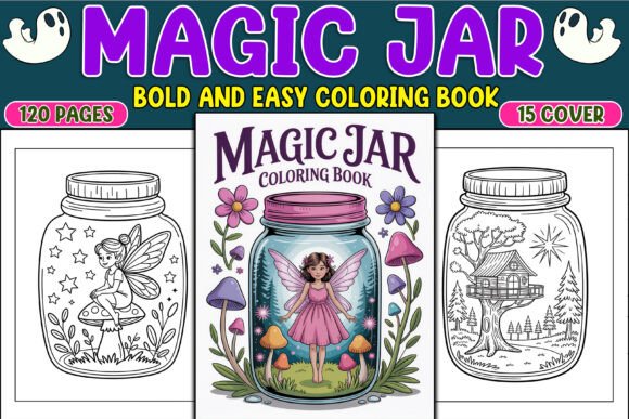 Discover Magic Jar Bold and Easy Coloring Book