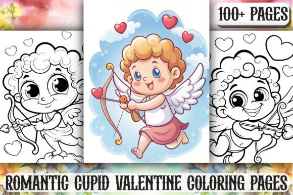 Discover Romantic Cupid Valentine Coloring Pages