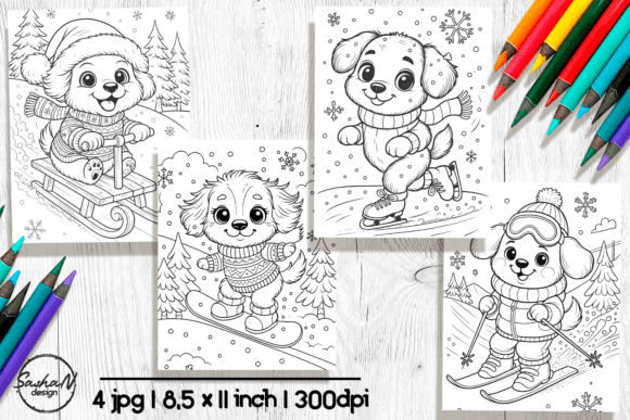 Discover the Joy of Cute Puppy Winter Coloring Pages for Kids