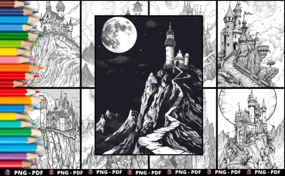 Discover the Magic of Mystical Castles Coloring Pages – 37 KDP
