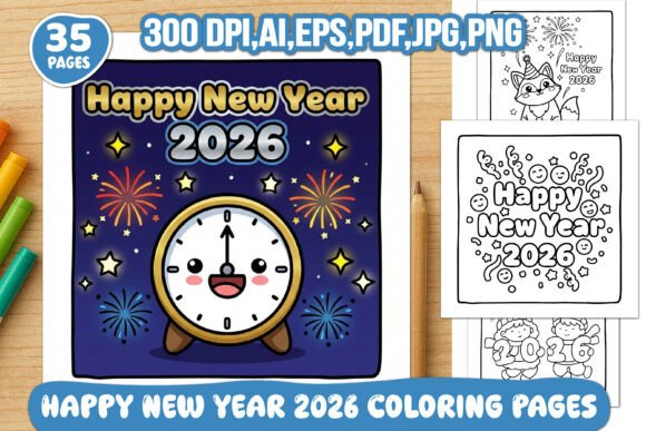 Happy New Year 2026 Coloring Pages: A Creative Resource for 2026