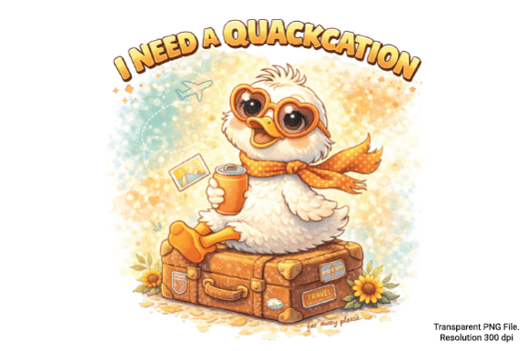 Quackcation Duck PNG: A Playful Addition to Your Creative Projects