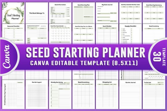 Seed Starting Planner Canva KDP Interior