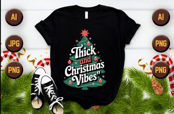 Thick and Christmas Vibes: A Versatile Design for Holiday Creations
