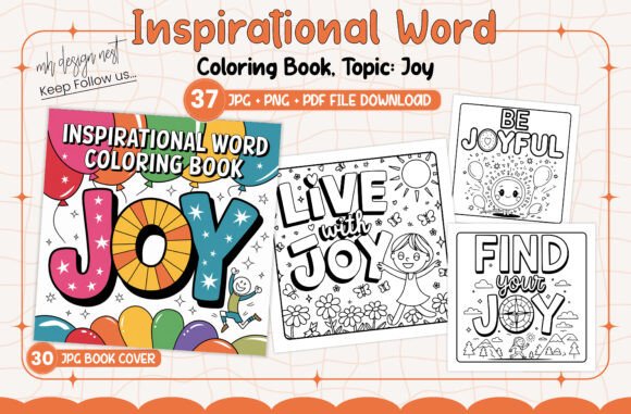 Unlock Creativity and Relaxation with Joy Inspirational Word Coloring Book